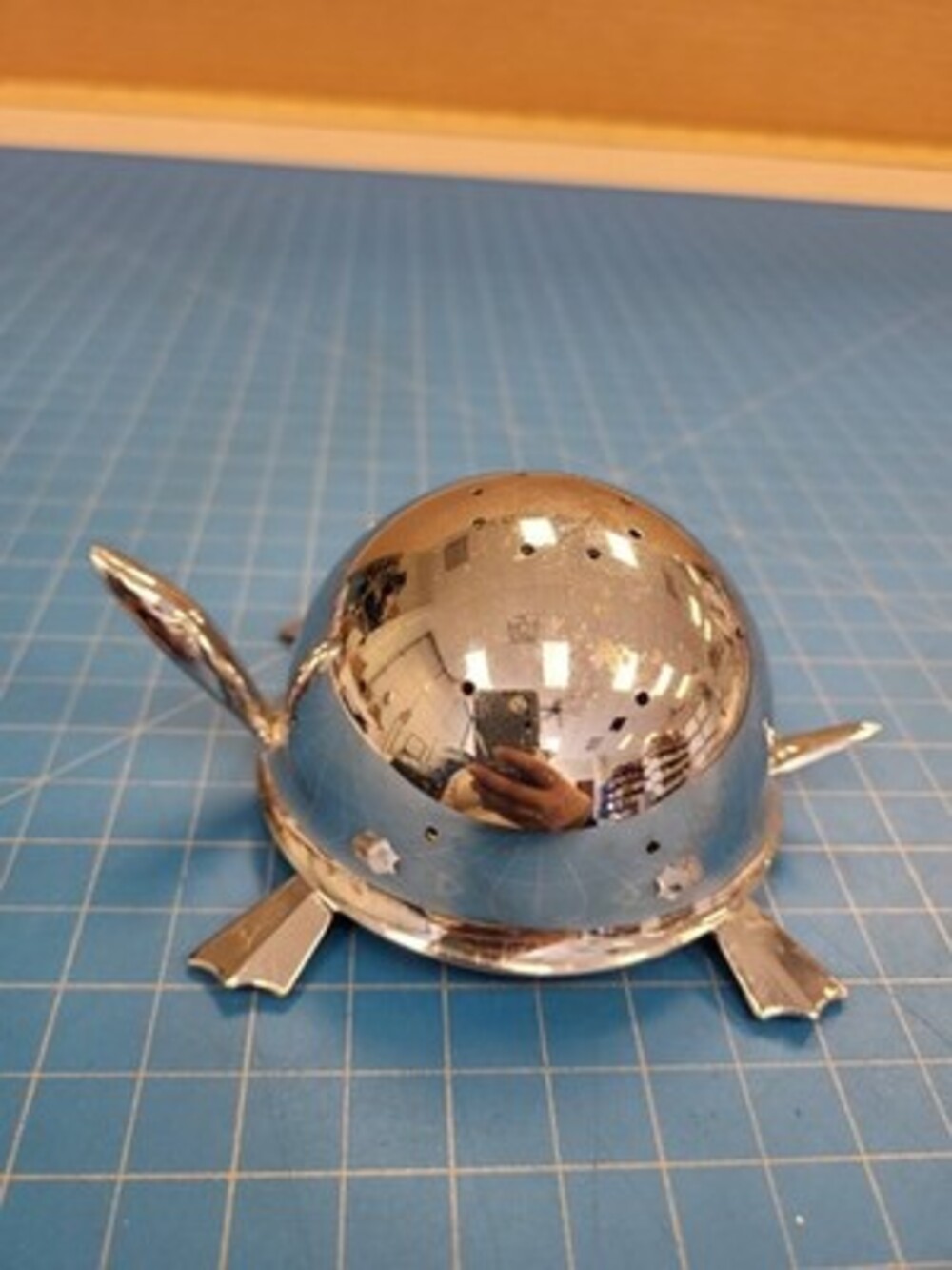 Vintage Mock Turtle Tea Strainer USA Novelty Kitchen Decor Collectible Strainer